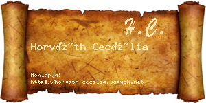 Horváth Cecília névjegykártya