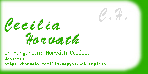 cecilia horvath business card
